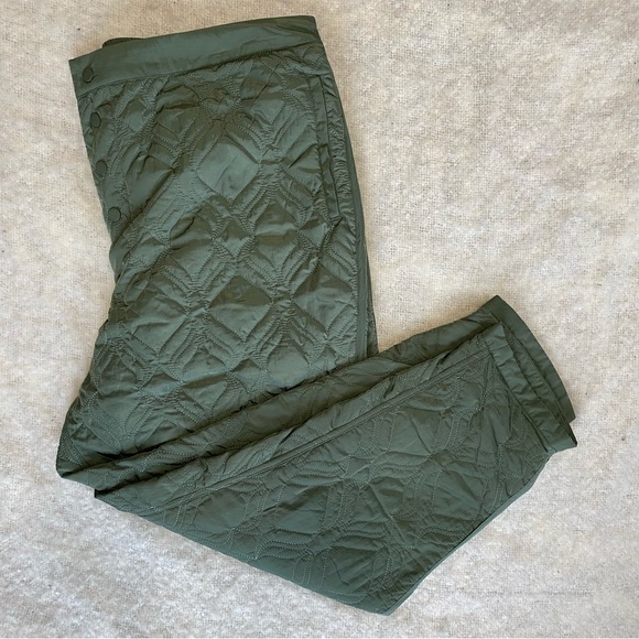 Fabletics NWT Apres Ski Quilted Pant in Smoke Green Womens Size 2XL Activewear - Picture 2 of 8